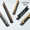 Refined brass pull with a smooth polished surface, adding elegance to furniture
