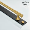 Unique brass pull with a geometric design, making a bold statement in any space
