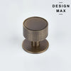 Marlowe Max antique brass drawer knob with refined industrial style