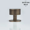 Minimalist antique brass round cabinet knob with cylindrical base