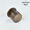 Marlowe Max cabinet knob in antique brass with textured finish