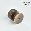 Modern antique brass drawer knob in round architectural design
