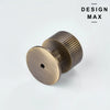 Marlowe Max antique brass cabinet round knob with fluted detailing