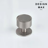 Round satin silver cabinet knob featuring sleek modern design