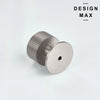 Minimalist satin silver cabinet knob with fluted detailing