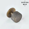 Modern antique brass drawer knob in round architectural design