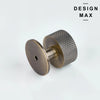 Marlowe Pro antique brass cabinet round knob with fluted detailing