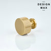 Macro shot of Marlowe solid brass knob showing hand-polished luster and fine craftsmanship