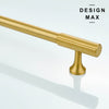 High-end brass pull handle, creating a sophisticated look for kitchen cabinets
