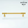 Modern brass cabinet pull with a matte finish, adding sleek style to any space
