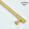 Elegant brass pull with a brushed finish, perfect for sophisticated kitchen updates
