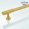 Minimalist brass pull with a smooth, refined look for contemporary décor
