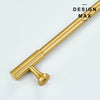 Classic brass pull handle, suitable for high-traffic kitchen cabinetry
