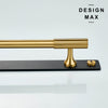 Brass cabinet pull with a minimalist profile, complementing modern interior styles
