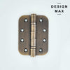 Sturdy concealed door hinges capable of supporting heavy solid-core doors
