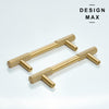 Unique brass cabinet knobs with a geometric design, adding a touch of personality to your space
