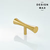 Unique brass cabinet knobs with a geometric design, adding a touch of personality to your space.
1