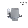 Sleek double soap dispenser holder with glass cup
