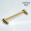 Unique brass cabinet knobs with a geometric design, adding a touch of personality to your space
