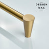 Modern brass cabinet knobs with a curved handle, adding a touch of sophistication
