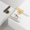 Versatile brass cabinet pulls, suitable for both kitchen and bathroom cabinetry.
