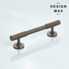 Modern brass cabinet knobs with a curved handle, adding a touch of sophistication
