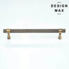 Elegant knurled antique brass bar pull – modern cabinet hardware