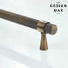 Decorative antique brass knurled pull for drawers and doors