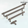 Knurled brass cabinet handle with antique finish – stylish hardware upgrade