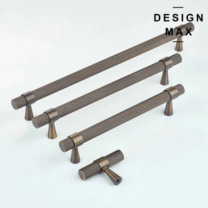 Knurled brass cabinet handle with antique finish – stylish hardware upgrade