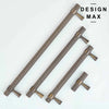 High-end Modex knurled pull in antique brass for modern interiors