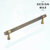 Industrial-style antique brass pull handle with diamond knurl texture