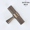 Modex Knurled Antique Brass T Knob – Design Max cabinet hardware