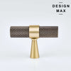 Decorative T knob in antique gold – Modex brass hardware
