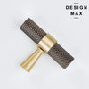 Antique gold T knob with knurled texture – Modex collection by Design Max