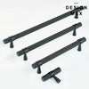 Modex matte black knurled handle – contemporary cabinet design