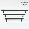 Elegant matte black knurled cabinet bar – Design Max hardware