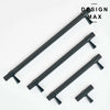 Modex cabinet pull – durable knurled matte black handle