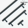 Matte black furniture pull – Modex knurled hardware upgrade