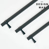 Design Max Modex pull handle – matte black knurled bar design
