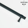 Matte black bar pull with knurled texture – Modex hardware
