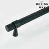 Industrial-style matte black cabinet pull – knurled grip handle