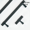 Modex Knurled Matte Black Cabinet Pull – Design Max hardware handle