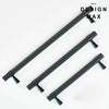 Modern knurled cabinet handle – Modex matte black collection