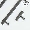 Modex metallic gray knurled bar pulls – stylish furniture upgrade