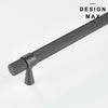 Knurled metallic gray drawer pull – modern cabinet hardware