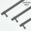 Modern metallic gray pulls and knobs – Modex Design Max set