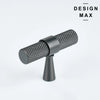 Modex Knurled Metallic Gray T Knob – Design Max cabinet hardware