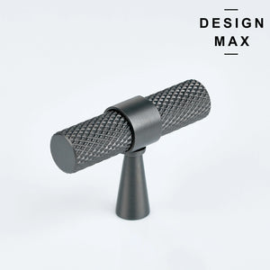 Modex Knurled Metallic Gray T Knob – Design Max cabinet hardware