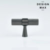 Metallic gray knurled T knob – Modex by Design Max
